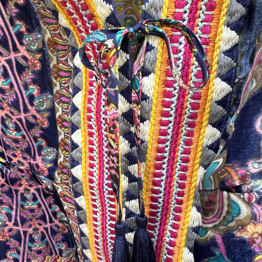 Johnny Was Multicolor Paisley Kimono - Picture 14 of 16